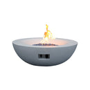 42 Inch Modern Outdoor Concrete Propane Gas Fire Pit Bowl (SAK51260) - Saksby Wholesale - Front View