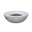 42 Inch Modern Outdoor Concrete Propane Gas Fire Pit Bowl (SAK51260) - Saksby Wholesale - With Burning Stones View