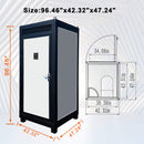 42-Inch One-Person Portable Outdoor Toilet Cabin - Saksby Wholesale - Dimensions