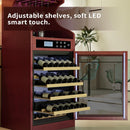 43-Bottle Freestanding Low Noise Wine Cooler Cabinet (SAK56084) - Saksby Wholesale - Adjustable Shelves