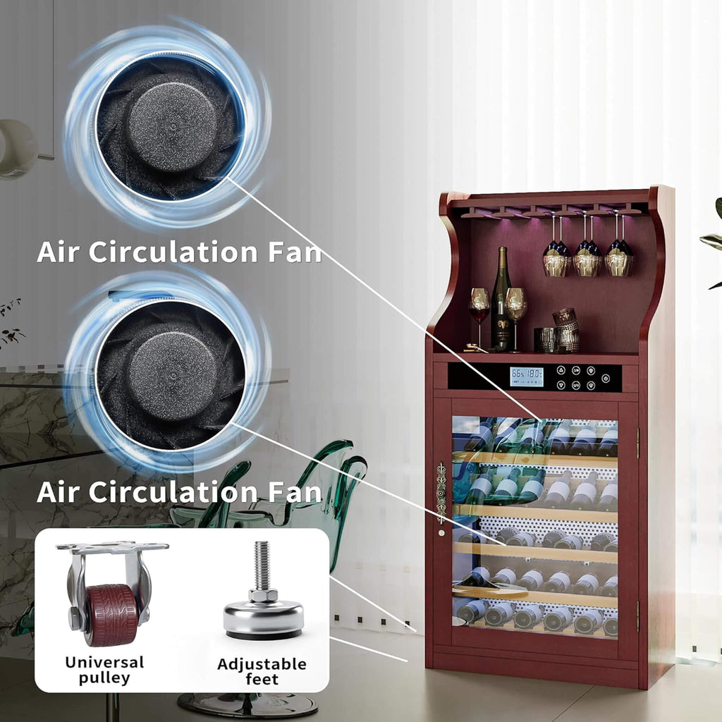 43-Bottle Freestanding Low Noise Wine Cooler Cabinet (SAK56084) - Saksby Wholesale - Air Circulation
