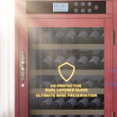 43-Bottle Freestanding Low Noise Wine Cooler Cabinet (SAK56084) - Saksby Wholesale - UV Protection