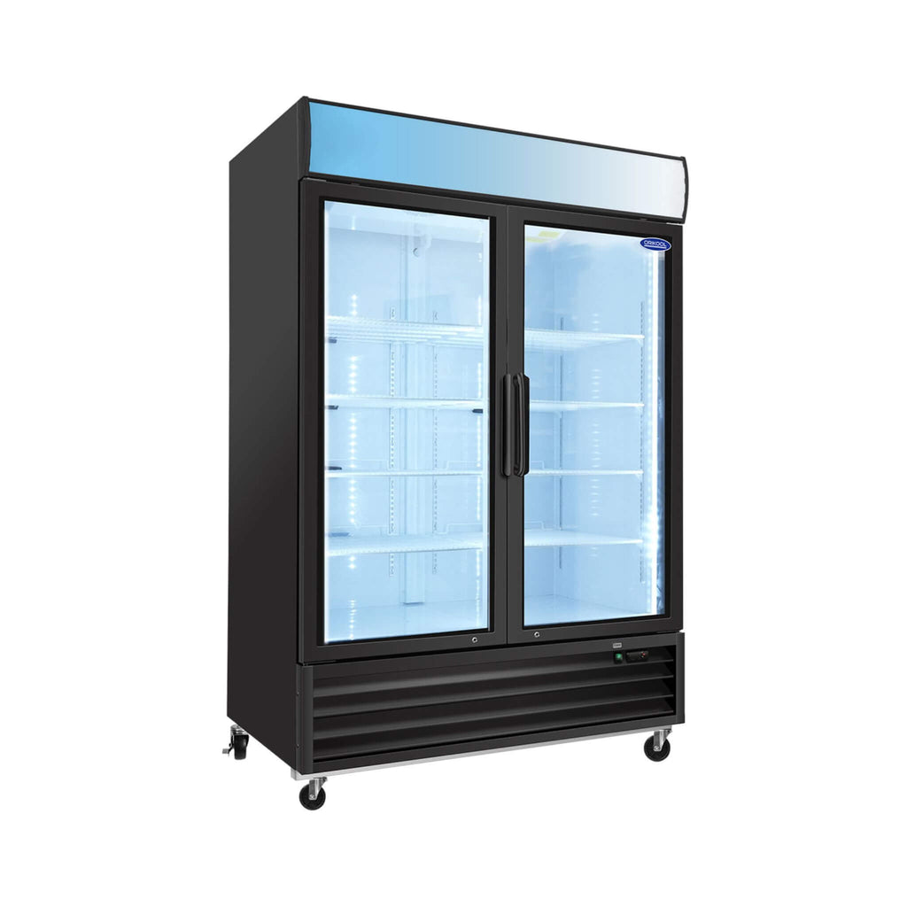 44.7 Cu.Ft Commercial Glass Door Merchandiser Freezer With LED Display (SAK39478) - Saksby Wholesale - Side Front View