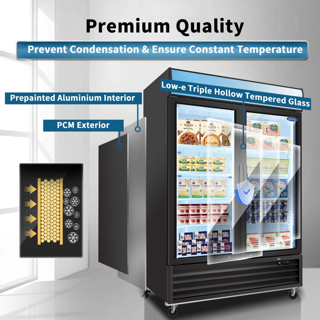 44.7 Cu.Ft Commercial Glass Door Merchandiser Freezer With LED Display (SAK39478) - Saksby Wholesale - Structure Details