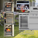 44-Inch 6-Burner 85K BTU Stainless Steel Gas Outdoor Kitchen Island Grill With Wine Cooler, Rotisserie Kit, And Storage Cabinets (SAK97105) - Saksby Wholesale - Features View
