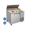 44 Inch Commercial Pizza Prep Table With a Built-In 11 Cu.Ft. Refrigerator (SAK09621) - Saksby Wholesale - White Background