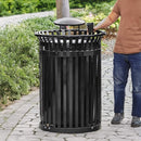 45-Gallon Commercial Round Waste Bin With Rain Bonnet Lid (SAK94380) - Saksby Wholesale - Lifestyle
