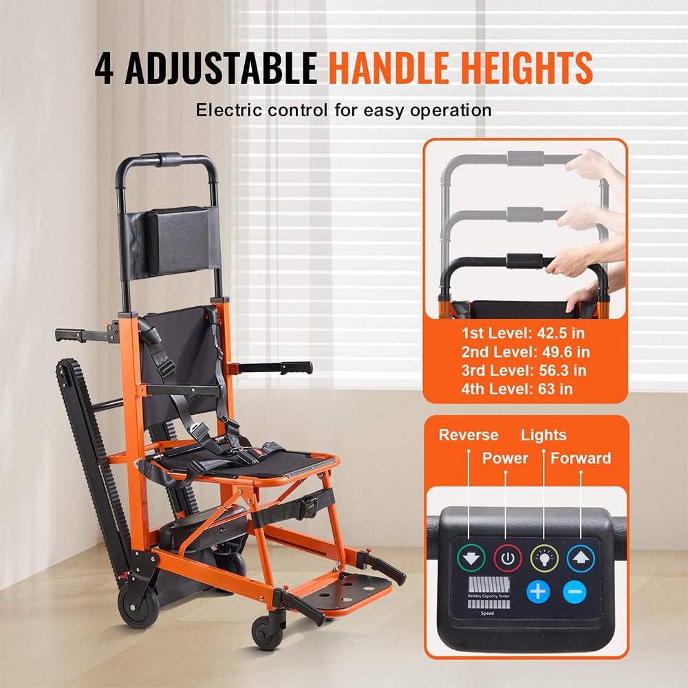 450LBS Heavy Duty Electric Portable Stair Climbing Machine For Home, Elderly And Disabled (SAK41685) - SAKSBY.com - Stairlifts & Elevators - SAKSBY.com