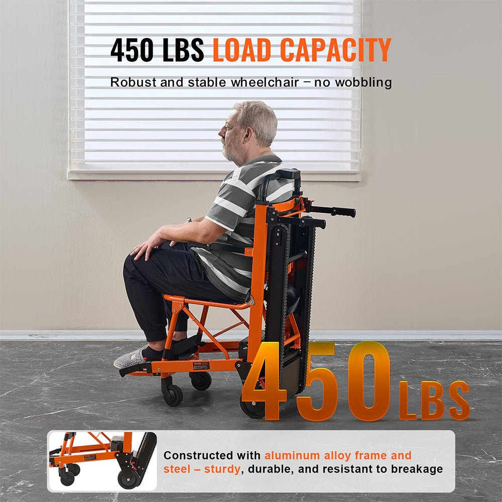 450LBS Heavy Duty Electric Portable Stair Climbing Machine For Home, Elderly And Disabled (SAK41685) - SAKSBY.com - Stairlifts & Elevators - SAKSBY.com