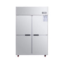 48-Inch Commercial 33 Cu.Ft Stainless Steel Reach-In Refrigerator With Four Split Doors (SAK83046) - Saksby Wholesale - Front View