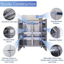 48-Inch Commercial 33 Cu.Ft Stainless Steel Reach-In Refrigerator With Four Split Doors (SAK83046) - Saksby Wholesale - Part Features View
