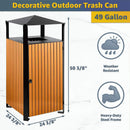 49-Gallon Commercial Outdoor Trash Can With Covered Top (SAK72136) - Saksby Wholesale - Dimensions