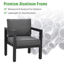 Premium Outdoor Aluminum Furniture Set For Backyard & Poolside, 4PCS (SAK73532) - Saksby Wholesale - Aluminum Frame View

