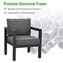4pcs Outdoor Furniture Set For Backyard Poolside SAK73532 Saksby - Aluminum Frame