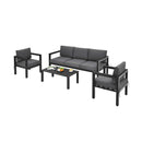 4pcs Outdoor Furniture Set For Backyard Poolside Sak73532 Saksby - Combination 1 Left Corner View
