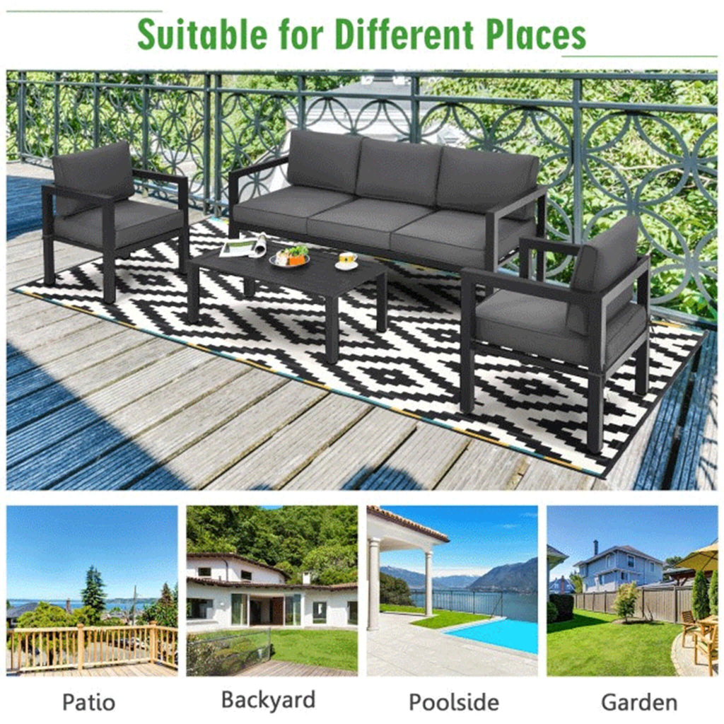 4pcs Outdoor Furniture Set For Backyard Poolside Sak73532 Saksby - DDifferent Locations
