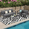 4pcs Outdoor Furniture Set For Backyard Poolside SAK73532 Saksby - Lifestyle In Front Of Pool