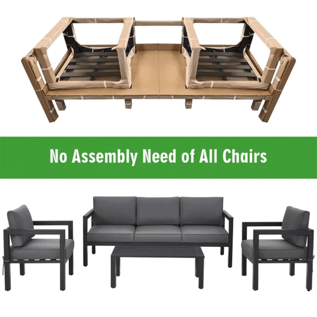 4pcs Outdoor Furniture Set For Backyard Poolside SAK73532 Saksby - No Assembly Required