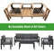 4pcs Outdoor Furniture Set For Backyard Poolside SAK73532 Saksby - No Assembly Required