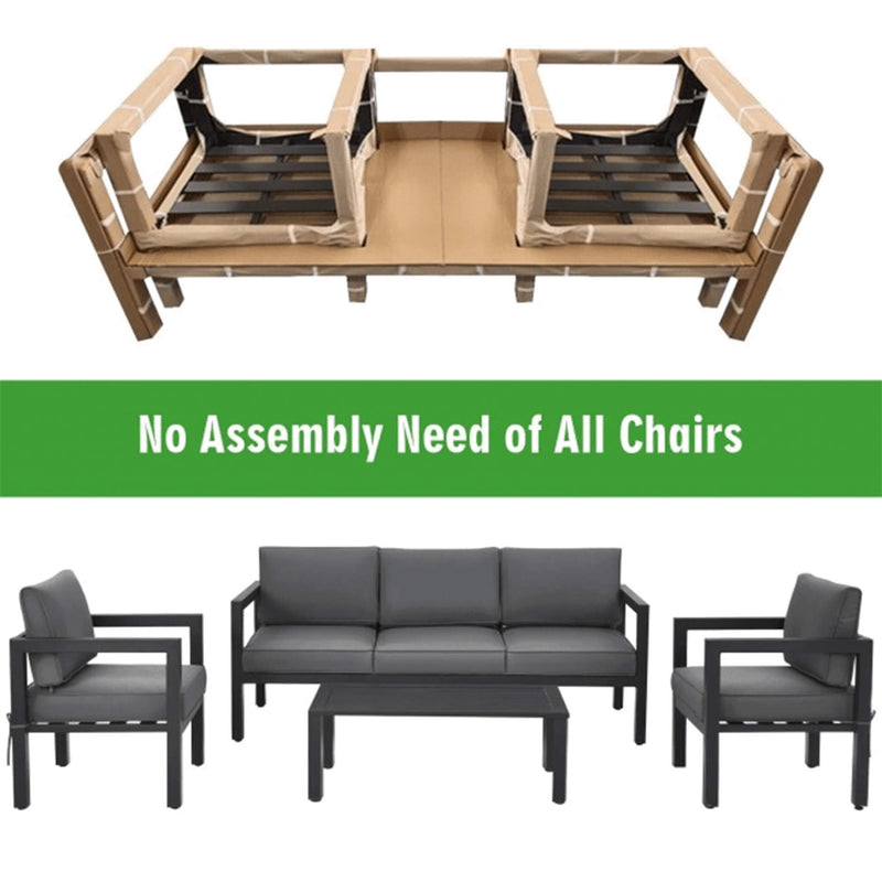 4pcs Outdoor Furniture Set For Backyard Poolside SAK73532 Saksby - No Assembly Required