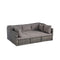 5 PCS Outdoor Patio Wicker Daybed Furniture Set With Retractable Canopy (SAK37816) - Saksby Wholesale - 3 Seater Wider Sofa