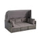 5 PCS Outdoor Patio Wicker Daybed Furniture Set With Retractable Canopy (SAK37816) - Saksby Wholesale - Open Canopy 3 Seater Wider Sofa