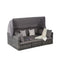 5 PCS Outdoor Patio Wicker Daybed Furniture Set With Retractable Canopy (SAK37816) - Saksby Wholesale - Open Canopy With Pillows