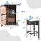 5 PCS Patio Rattan Bar Table Stool Set With Hidden Storage Shelf & Cushions (SAK14645) - Saskby Wholesale - Dimensions View