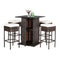 5PCS Patio Rattan Bar Table Stool Set With Hidden Storage Shelf & Cushions (SAK14645) - Saskby Wholesale - Full View