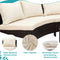 5-Piece All-Weather Half-Moon Outdoor Rattan Wicker Patio Sectional Sofa Furniture Set With Tempered Glass Table (SAK32615) - Saksby Wholesale - Cushion Features