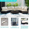 5-Piece All-Weather Half-Moon Outdoor Rattan Wicker Patio Sectional Sofa Furniture Set With Tempered Glass Table (SAK32615) - Saksby Wholesale - Maintenance Details