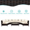 5-Piece All-Weather Half-Moon Outdoor Rattan Wicker Patio Sectional Sofa Furniture Set With Tempered Glass Table (SAK32615) - Saksby Wholesale - Product Features