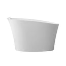 51-Inch Solid Surface Oval Freestanding Bathtub With Seat And Headrest (SAK61983) - Saksby Wholesale - Side View