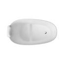 51-Inch Solid Surface Oval Freestanding Bathtub With Seat And Headrest (SAK61983) - Saksby Wholesale - Top View