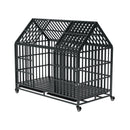 52-Inch Heavy-Duty Dog Crate With Roof Top Escape Proof Design (SAK90267) - Saksby Wholesale - Front Side View