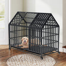 52-Inch Heavy-Duty Dog Crate With Roof Top Escape Proof Design (SAK90267) - Saksby Wholesale - Lifestyle Image