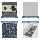 52 Inch Portable Concrete Rectangular Propane Fire Pit Table With Repair Kit (SAK52304) - Saksby Wholesale - Features