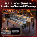 52-Inch Stainless Steel Charcoal Rotisserie Spit Roaster With Wind Shield (SAK37482)  - Saksby Wholesale -  Features  View