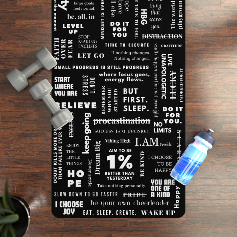 MANIFESTO Premium Lightweight Polyester Rubber Yoga Mat With Microfiber Suede Top (HBG94786)