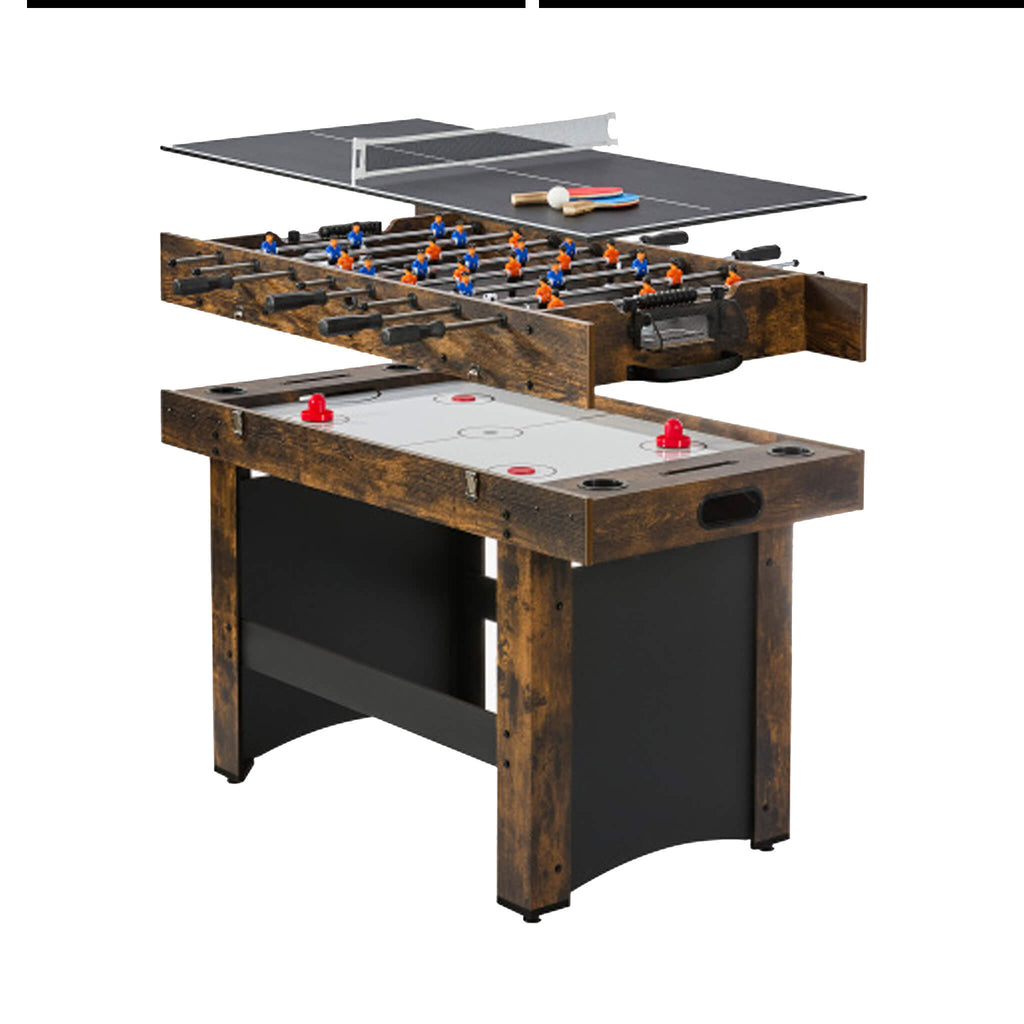 54-Inch 3-In-1 Air Hockey, Ping Pong And Foosball Table Combo (SAK14896) - Saksby Wholesale - Table Layers