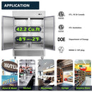 54-Inch 42.2 Cu.Ft Commercial Stainless Steel 2-Section Upright Reach-In Freezer (SAK35148) - Saksby Wholesale - Application