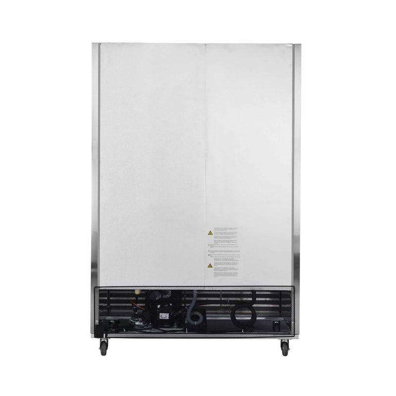 54-Inch 42.2 Cu.Ft Commercial Stainless Steel 2-Section Upright Reach-In Freezer (SAK35148) - Saksby Wholesale - Back View