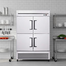 54-Inch 49 Cu.Ft Commercial 6-Shelves Stainless Steel Reach-In Freezer (SAK10247) - Saksby Wholesale - Actual Setup