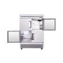 54-Inch 49 Cu.Ft Commercial 6-Shelves Stainless Steel Reach-In Freezer (SAK10247) - Saksby Wholesale - Front View 2-Doors Open