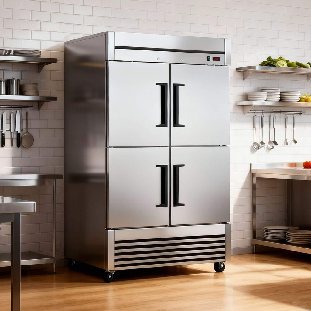 54-Inch 49 Cu.Ft Commercial 6-Shelves Stainless Steel Reach-In Freezer (SAK10247) - Saksby Wholesale - Lifestyle Image