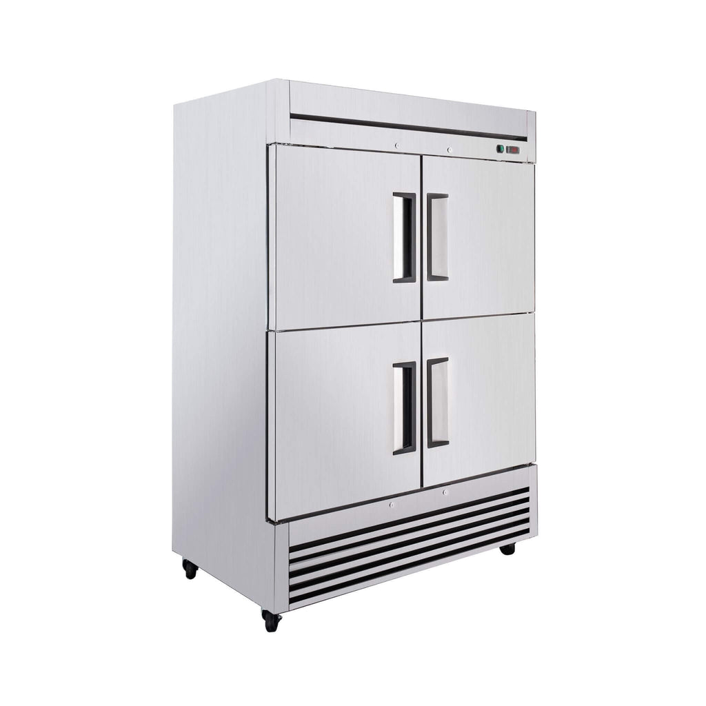 54-Inch 49 Cu.Ft Commercial 6-Shelves Stainless Steel Reach-In Freezer (SAK10247) - Saksby Wholesale - Side View