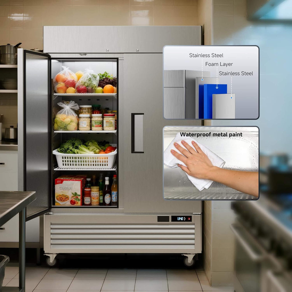 54-Inch Commercial 49 Cu.Ft 2-Door WiFi Refrigerator With Smart App Control (SAK10438) - Saksby Wholesale - Materials View