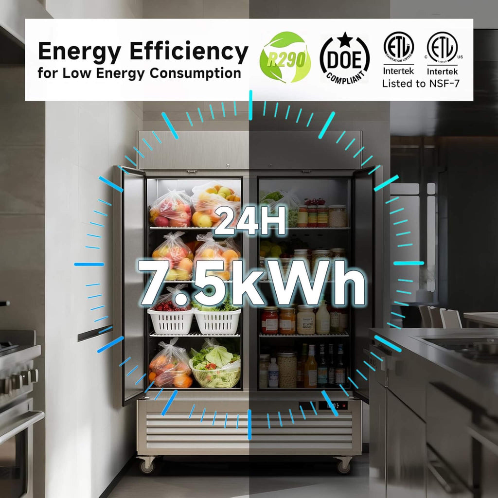 54-Inch Commercial 49 Cu.Ft 2-Door WiFi Refrigerator With Smart App Control (SAK10438) - Saksby Wholesale - Certification View