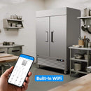 54-Inch Commercial 49 Cu.Ft 2-Door WiFi Refrigerator With Smart App Control (SAK10438) - Saksby Wholesale - Wi-Fi Features View