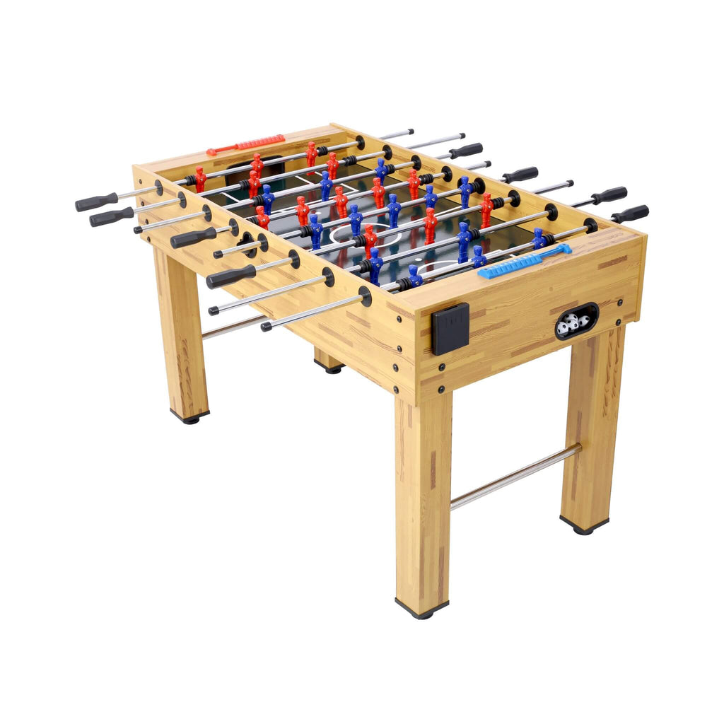 54-Inch Hurricane Light Cherry Foosball Table With Accessories (SAK38651) - Saksby Wholesale - Side Front VIew